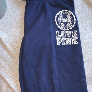 Navy blue PINK sweats.